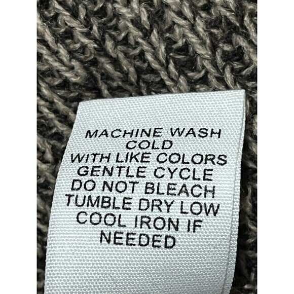 89th & Madison Knit Walnut Brown Long Cardigan Sweater Open Front Zip Pockets S - Picture 9 of 10